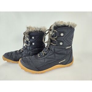 Columbia Women's Girl's Minx Shorty‎ III Black Waterproof Snow Boot 5 Tag SZ 5.5